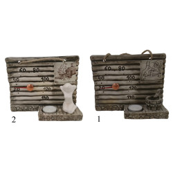 Keramische saunathermometer - met kaars  Keramische saunathermometer - met kaars