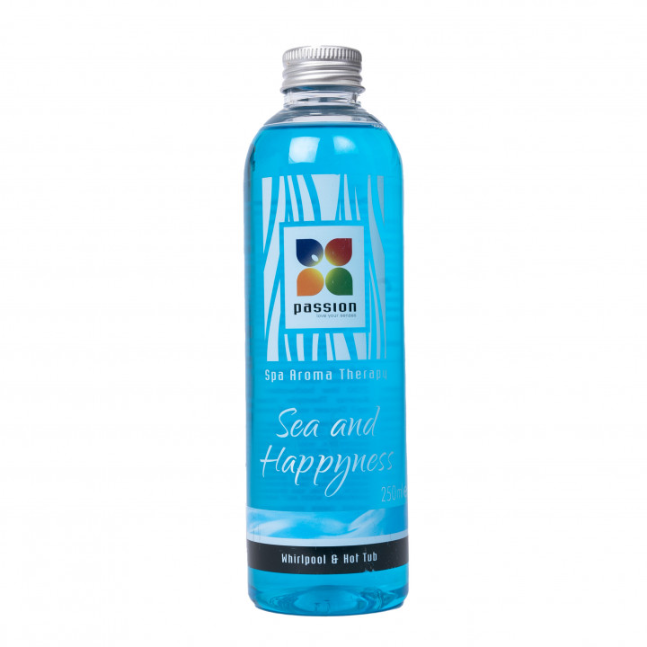PASSION aromatherapiegeur voor whirlpools en bubbelbaden, zee en geluk 250 ml