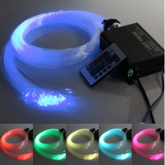 LED RGB verlichtingsset GEKLEURDE STERREN 3 m.