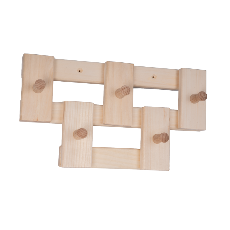 Lindehouten hanger met 5 haken