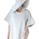 Linnen ponchohanddoek met capuchon