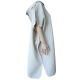 Linnen ponchohanddoek met capuchon