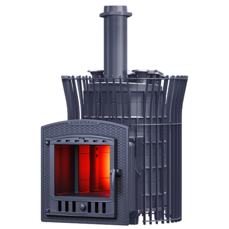 Houtgestookte saunakachel GEFEST - Avangard ZK Uragan 25 (P2) in tulprooster
