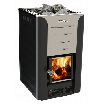 Houtgestookte saunakachel - HARVIA 20 PRO BimSchV2, zwart
