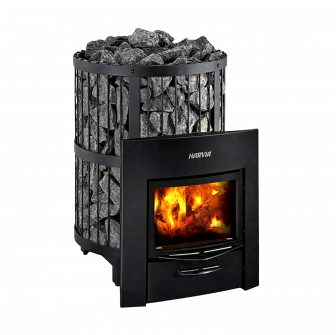 Houtgestookte saunakachel - HARVIA Legend 240 Duo, zwart