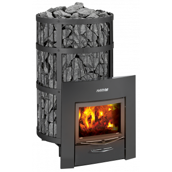 Houtgestookte saunakachel - HARVIA Legend 300 Duo, zwart