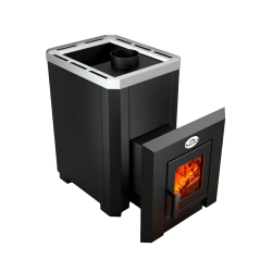 Houtgestookte saunakachel - NOVA KLASSIK 26 met glazen deur 