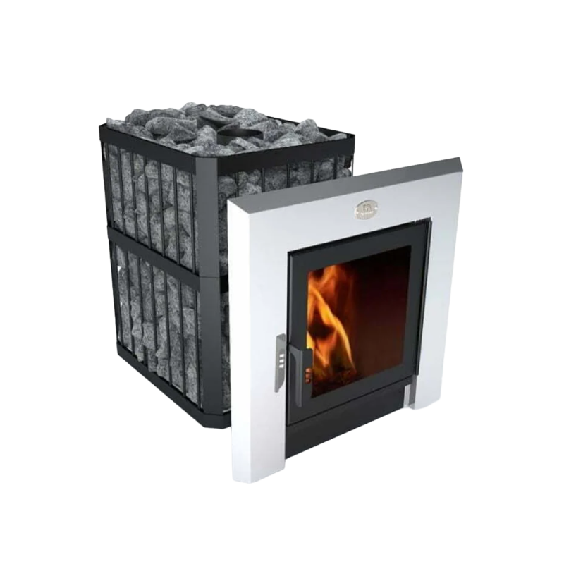 Houtgestookte saunakachel - NOVA PANORAMA 18 met netwerk