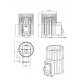 Houtgestookte saunakachel - STOVEMAN CROWN 20R-LS