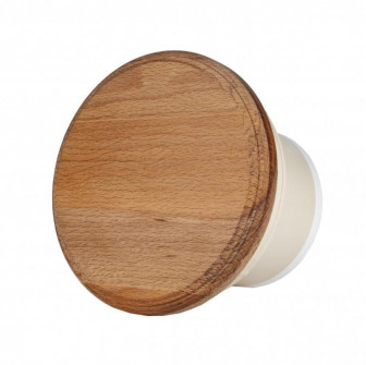 MM-S saunaventilator met terugslagklep en ronde houtafwerking d/100mm