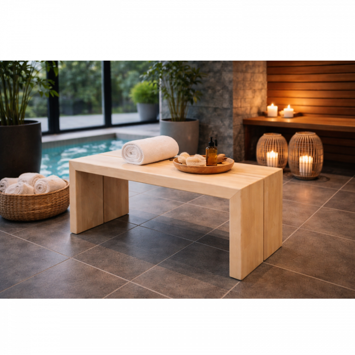 MODEL 5 saunabank, elzenhout 800 × 390 × 400 mm