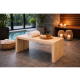 MODEL 5 saunabank, elzenhout 800 × 390 × 400 mm