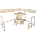 Modulaire saunabanken met 