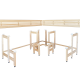 Modulaire saunabanken met "Sun Corner"-design, 1823 × 2146 mm, lindenhout