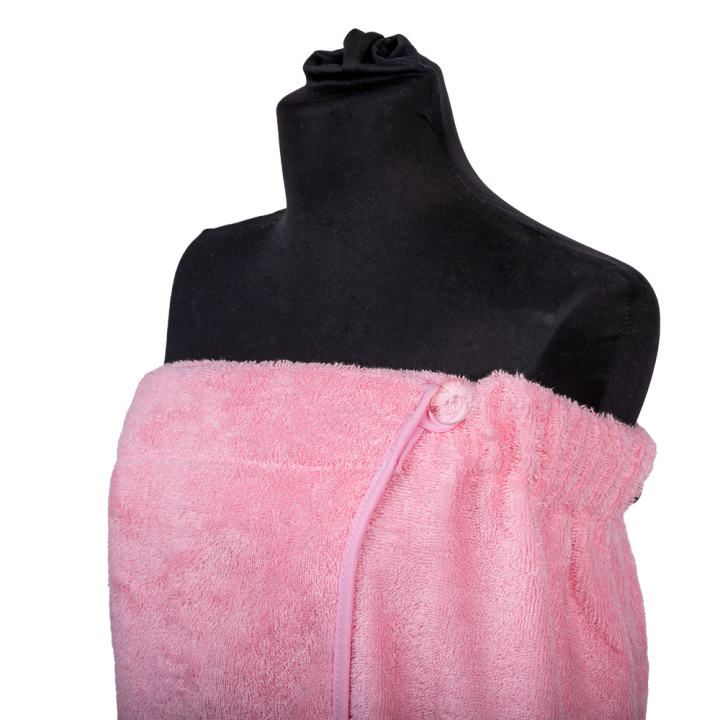 Cadeauset in geschenkdoos voor HAAR. Dames saunahoed en schort - ROZE