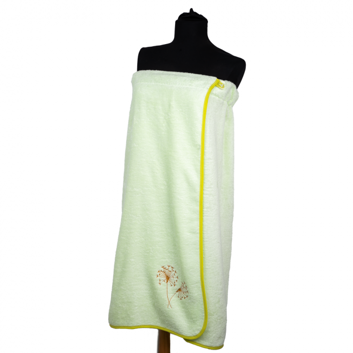 Cadeauset in geschenkdoos voor HAAR. Dames saunahoed en schort LICHTGROEN