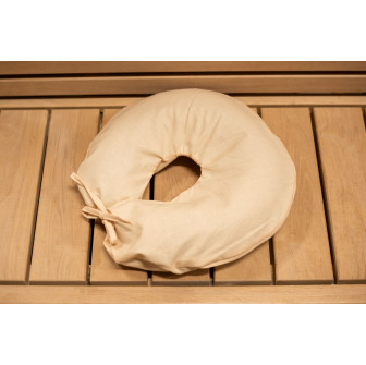 Kussen voor saunabehandelingen, zandkleur, 30 × 30 cm