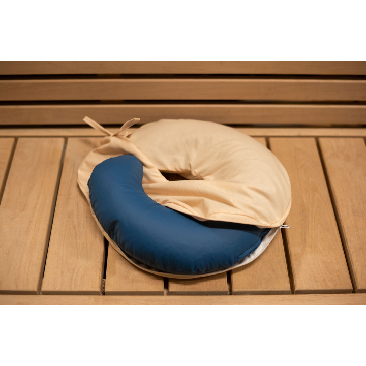 Kussen voor saunabehandelingen, zandkleur, 30 × 30 cm