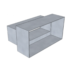 De ventilatie-uitlaat, 160x80 mm  De ventilatie-uitlaat, 160x80 mm