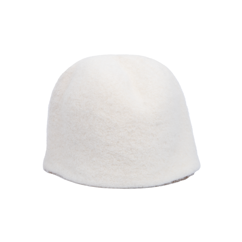 Saunahoed - Wit, wollen