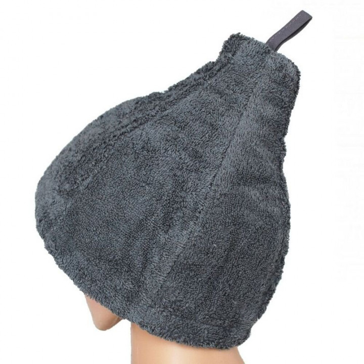 Cadeauset in geschenkdoos voor HEM. Heren saunahoed en schort - GRIJS