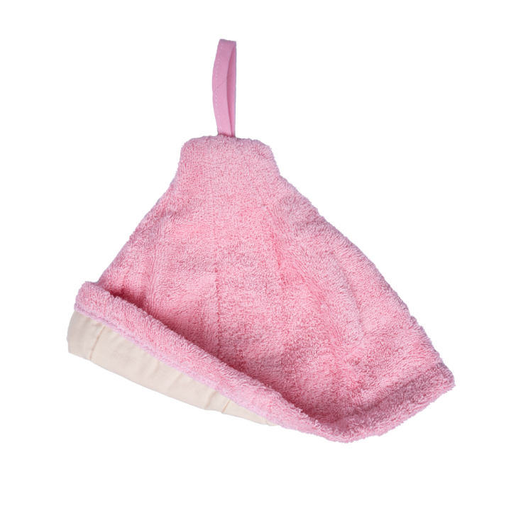 Cadeauset in geschenkdoos voor HAAR. Dames saunahoed en schort - ROZE