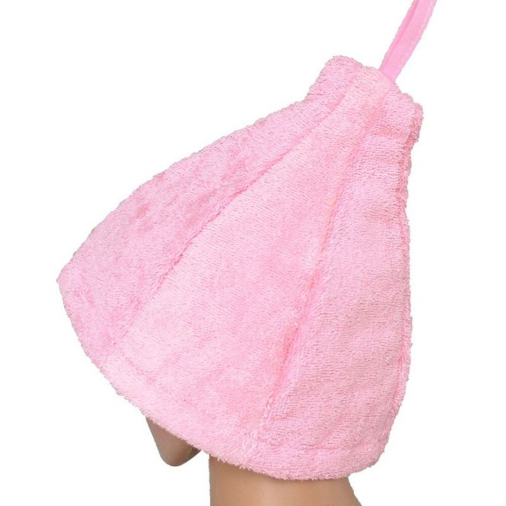 Cadeauset in geschenkdoos voor HAAR. Dames saunahoed en schort - ROZE