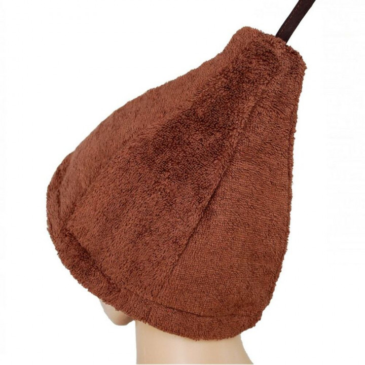 Cadeauset in geschenkdoos voor HEM. Heren saunahoed en schort - BRUIN
