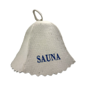 Saunahoed - SAUNA, met blauwe letters - 1
