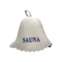 Saunahoed - SAUNA, met blauwe letters - 0
