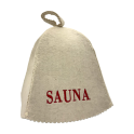Saunahoed - Sauna, met rode letters - 1