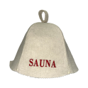 Saunahoed - Sauna, met rode letters - 0