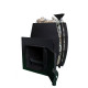 Houtgestookte saunakachel - TEPLODAR BARREL 12 met glazen deur