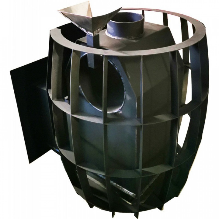 Houtgestookte saunakachel - TEPLODAR BARREL 12 met glazen deur