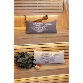 Saunakussen, grijsbruin 