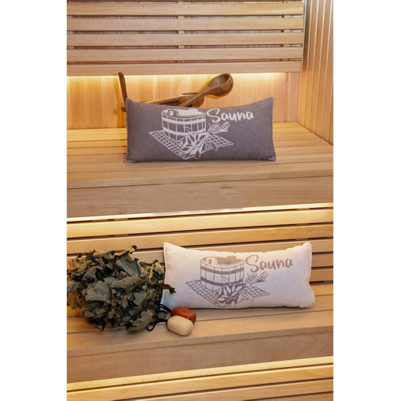 Saunakussen, grijsbruin