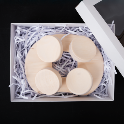 Saunakussen voor sauna, in geschenkverpakking, espenhout 