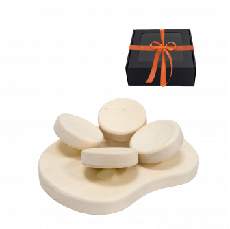 Saunakussen voor sauna, in geschenkverpakking, espenhout