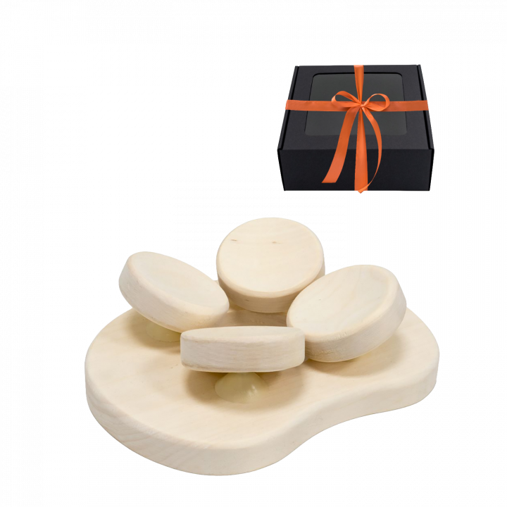 Saunakussen voor sauna, in geschenkverpakking, espenhout