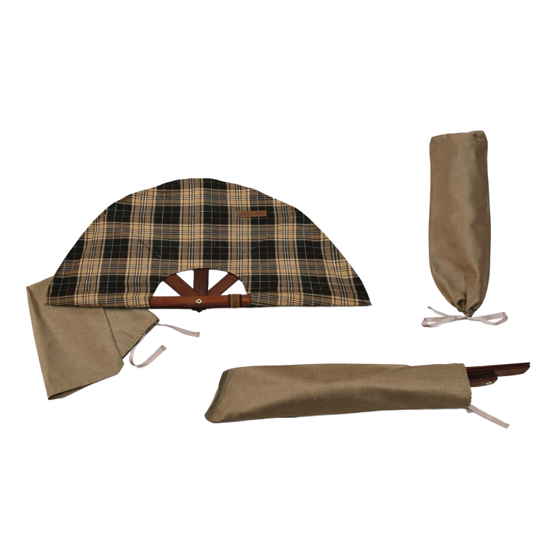 Saunaventilator, donker geruit materiaal