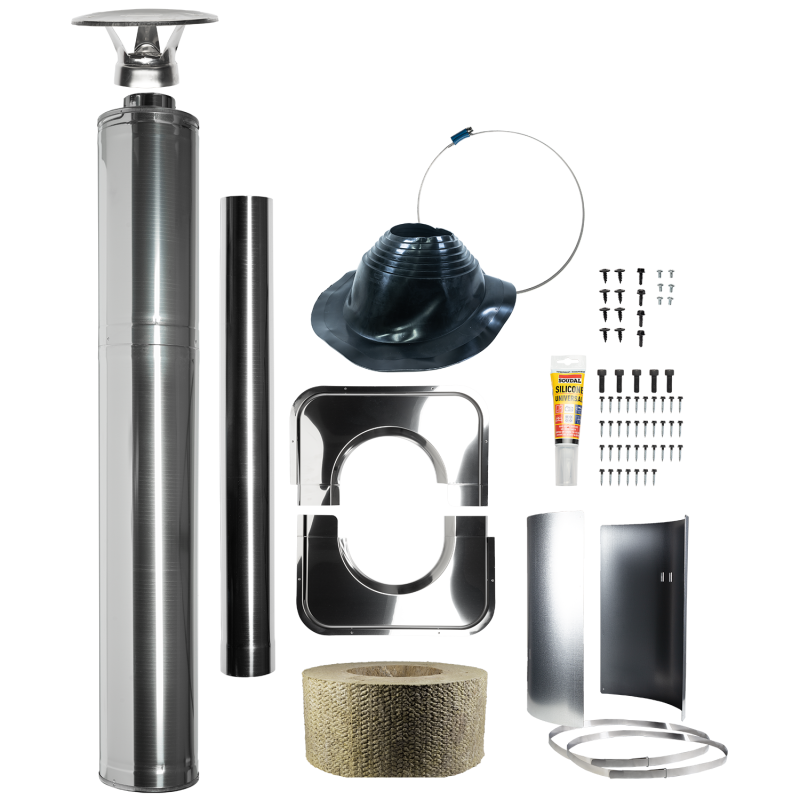 Stalen geïsoleerde schoorsteenset - HARVIA