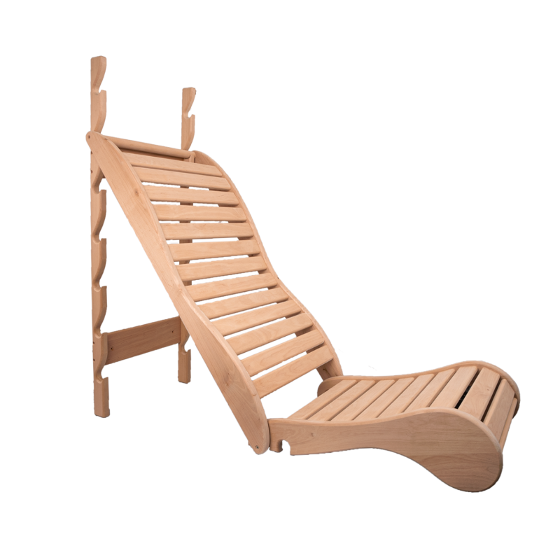 Ontspanning stapelbed voor sauna, zwarte els