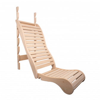 Ontspanning stapelbed voor sauna, linde.