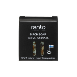 RENTO zeep, berkenhout 50 g.  RENTO zeep, berkenhout 50 g.
