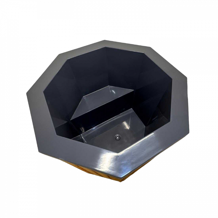 Koud dompelbad met houten bekleding, 550 liter