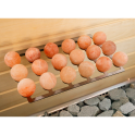 SAUFLEX zoutballen voor sauna's – set van 18 stuks met standaard - 2