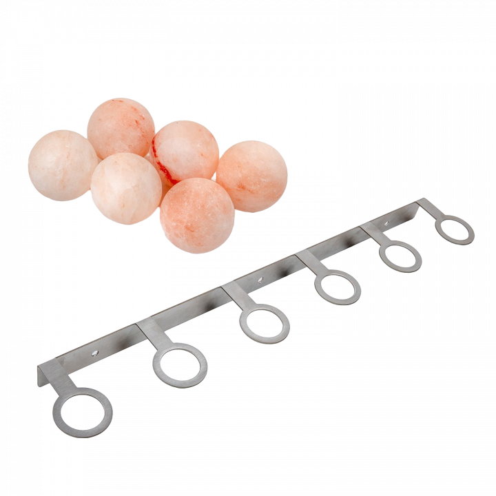 SAUFLEX Himalayazoutballen, met houder, 6 stuks