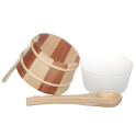 SAUFLEX houten emmer en pollepel 4 l, grenen, ceder - 2