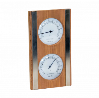 SAUFLEX thermo-hygrometer, cederhout, witte kleur