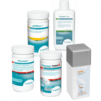 Onderhoudsset voor jacuzzi of spa, met chloor.